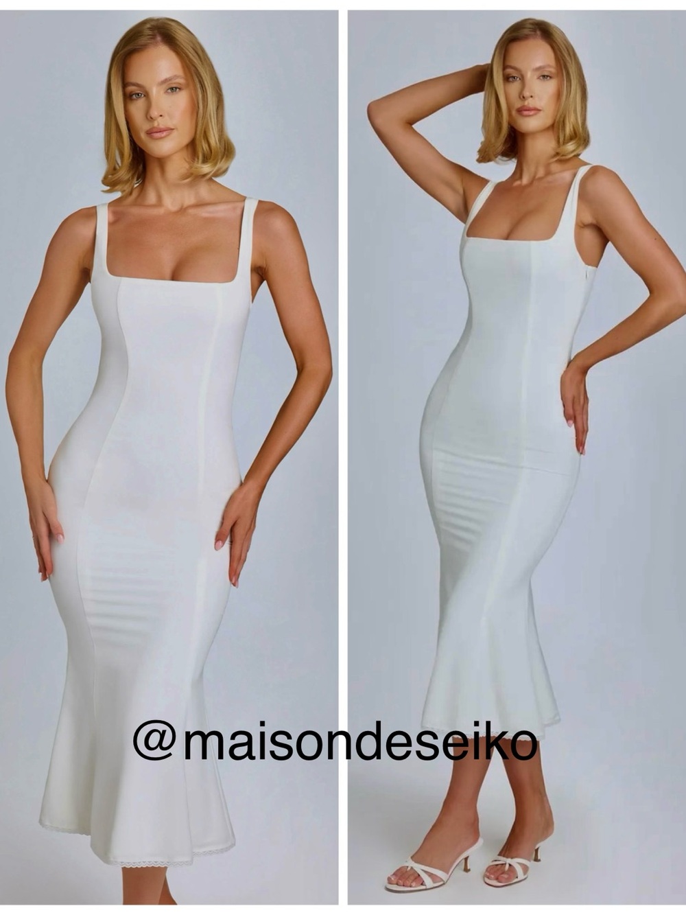NWT Oh Polly Midi Maxi Dress White Petula Sleeveless Bridal Wedding size US 2